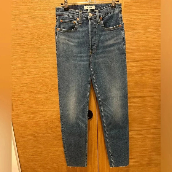 RE/DONE - High-Rise Ankle Crop Jean Size 26 NWT - Picture 2 of 7
